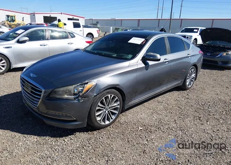 2016 Hyundai Genesis 3.8 из США, поврежденный, VIN KMHGN4JEXGU112899